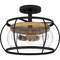 Quoizel Thyme Outdoor Semi Flush 3 Lights Earth Black THY1715EK - alternate 3